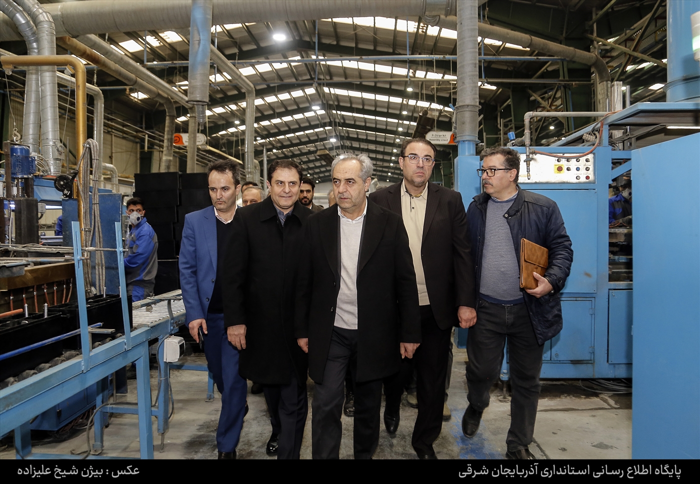 بازدید استاندار آذربایجان شرقی از یک واحد تولیدی در شهرک صنعتی آیت الله هاشمی رفسنجانی  